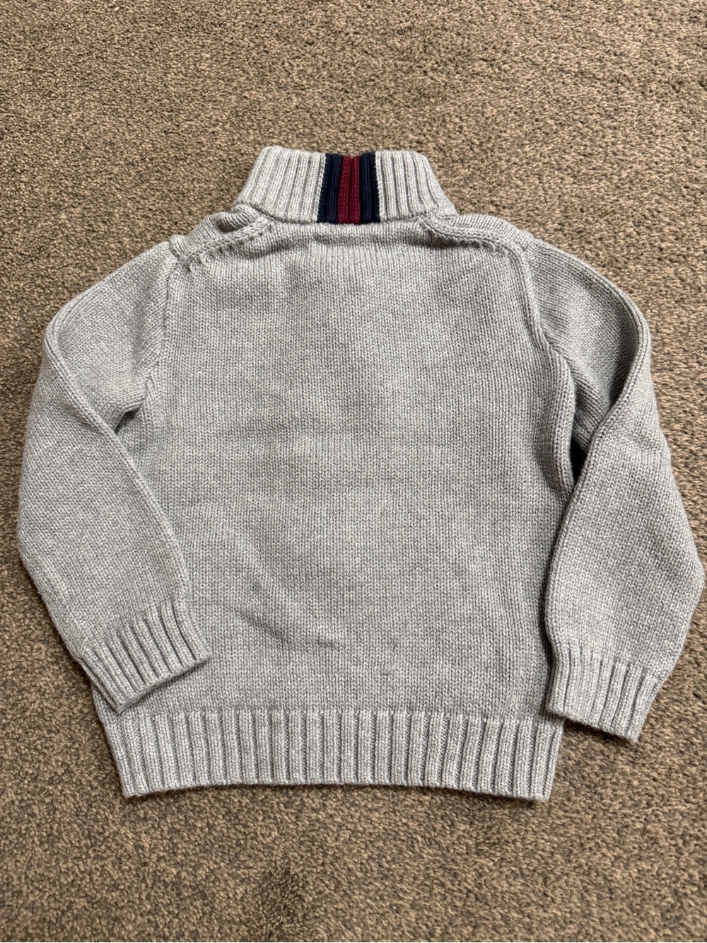 Ralph Lauren Boys' Cotton Full Zip Sweater - Baby size 4T in Grey - Picture 3 of 5